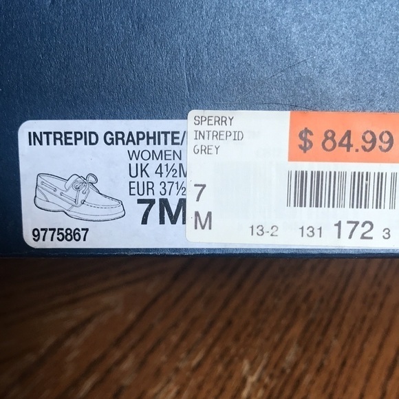 sperry Gray Boat Shoes 7 - Picture 4 of 8